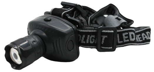 Фонарь на лоб с зумом и USB 125