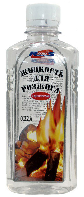 Жидкость для розжига костра "Runis" c дозатором, 0.22 л.