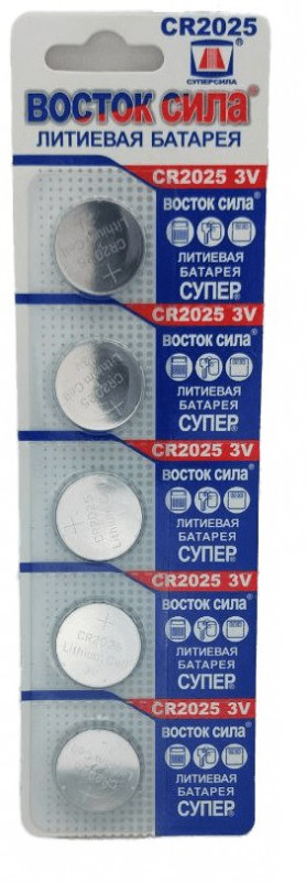 Батарейка ВОСТОК-СИЛА CR 2025 (3 V)