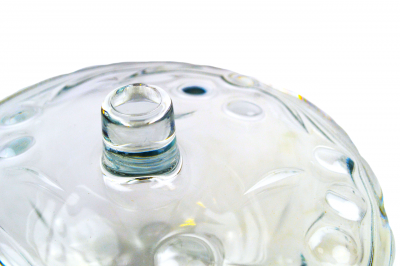Сахарница с крышкой стекло 140 мм