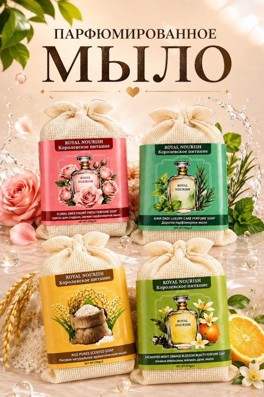 Мыло парфюмированное с мешочками
