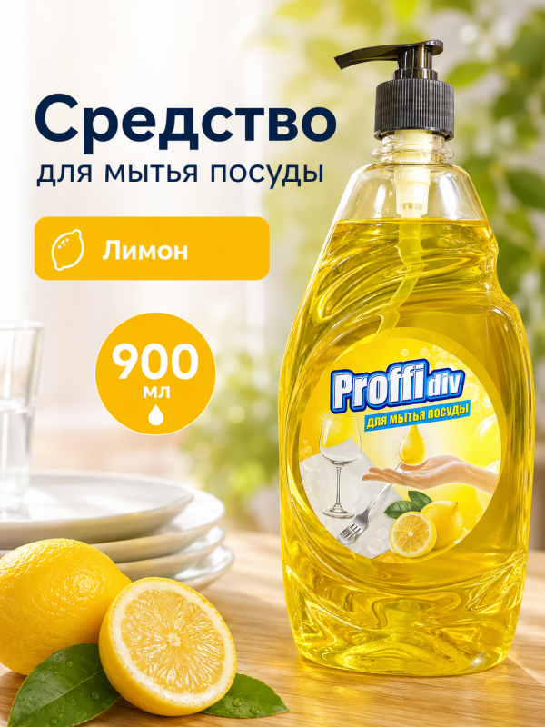 Proffidiv средство для посуды Лимон дозатор 900 мл